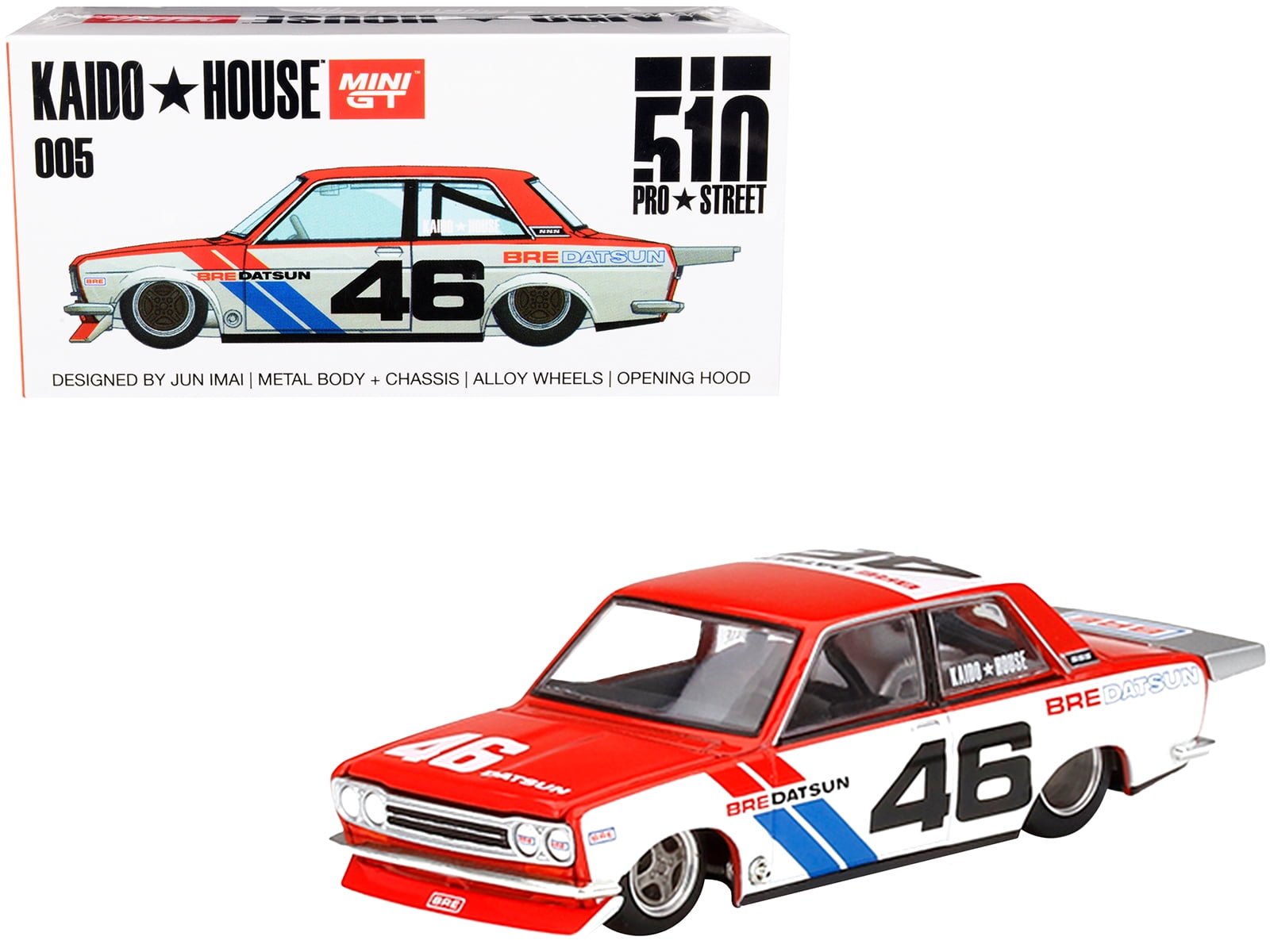 街道ハウス BRE DATSUN 510 プロストリート Kaido House x Mini GT Datsun 510 Pro Street BRE #46 Version