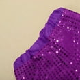 thumbnail image 5 of Girls' Pants Toddler Kids Baby Girls Boys Sparkly Sequins Elastic Waist Birthday Shorts Pants Party Shorts Athletic Shorts for Girl(Color:Purple,Size:5-6 Years), 5 of 7