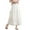 White, variant on Wdfiry Boho Maxi Skirts for Women Fashion Casual Solid Elastic High Waist Midi Skirt Women's A Line Lace Ruffle Swing Long Skirts