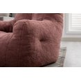 thumbnail image 6 of CASEMIOL Oversized Teddy Velvet Accent Chair, Memory Foam Filled Lounge Chair with Ergonomic Backrest, No Assembly Comfy Sofa for Living Room Bedroom Indoor Use, 250lbs Capacity, Claret, 6 of 6