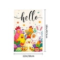 thumbnail image 4 of Amhnf Hello Easter Chickens And Bunny Garden Flag For Home Outdoor Garden Yard Decor 12x18 inch, 4 of 5