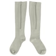 thumbnail image 1 of 1 paire de chaussettes de compression à fermeture éclair et bout fermé de 15 à 20 mmHg pour femmes, bas de compression montants, gris, taille XXXL, 1 of 4