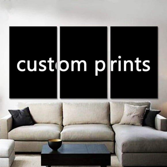 3 Pieces Custom Canvas Prints with Your Photos Multi Panel Customized Personalized Family Pet Pictures Canvas Wall Art for Bedroom Living Room Decor with Wooden Inner Frame