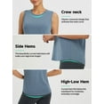thumbnail image 4 of BALEAF Women's Workout Tank Tops Racerback Open Back Top Sleeveless Running Yoga Shirts Loose Fit Athletic Gym Sports Heather Blue 3XL, 4 of 7