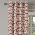 thumbnail image 2 of Ambesonne Mushroom Grommet Curtain, Forest Fall on Polka Dots, 50" x 108", Orange Dark Coral Tan, 2 of 6