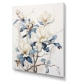 thumbnail image 2 of Designart "Painted Blue And White Magnolias III" Magnolias Canvas Art Print, 2 of 7