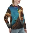 thumbnail image 6 of Kdxio Squirrel Sleeping In Tree Print Womens Oversized Hoodies Sweatshirts Hooded Pullover Tops Sweaters Casual-X-Large, 6 of 7