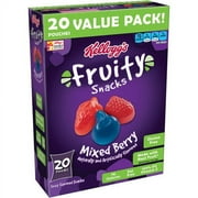 Kellogg's Mixed Berry Fruity Snacks Pouches, 16 Oz., 20 Count