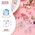 thumbnail image 2 of Uxcell 200 Pcs Perlas de Cubo de Cristal, 7mm Transparentes Facetadas Cuadradas Espaciadoras Suministros para Manualidades para Joyería DIY Pulsera Aretes Collar, Azul, 2 of 6