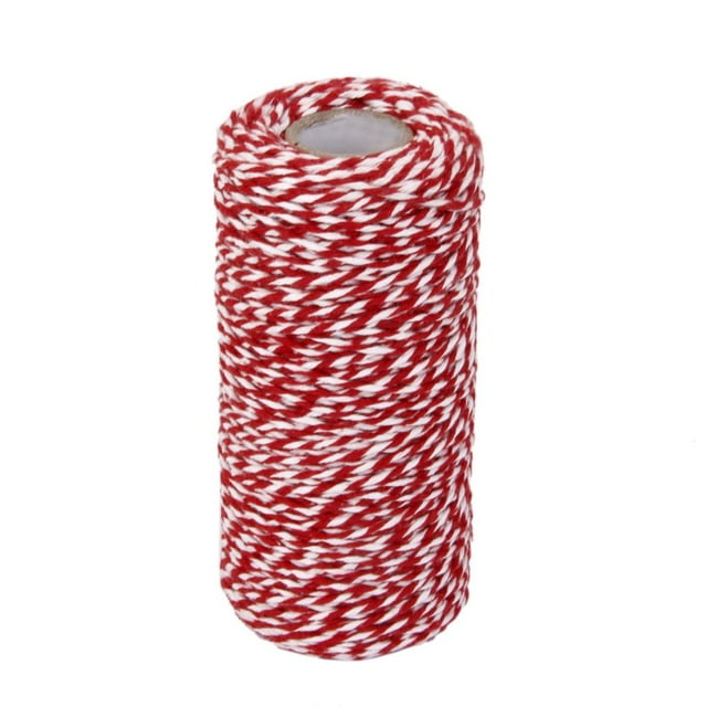 segolike Ficelle en Coton 2 Plis 100m Corde Artisanat Campagnard Décoration Shabby Rouge