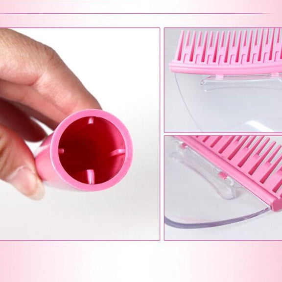 LOLIPPYY Watermelon Red Hair Comb Fringe Cut Tool with Groove for Collecting Hair Durable Hairstyle Trim