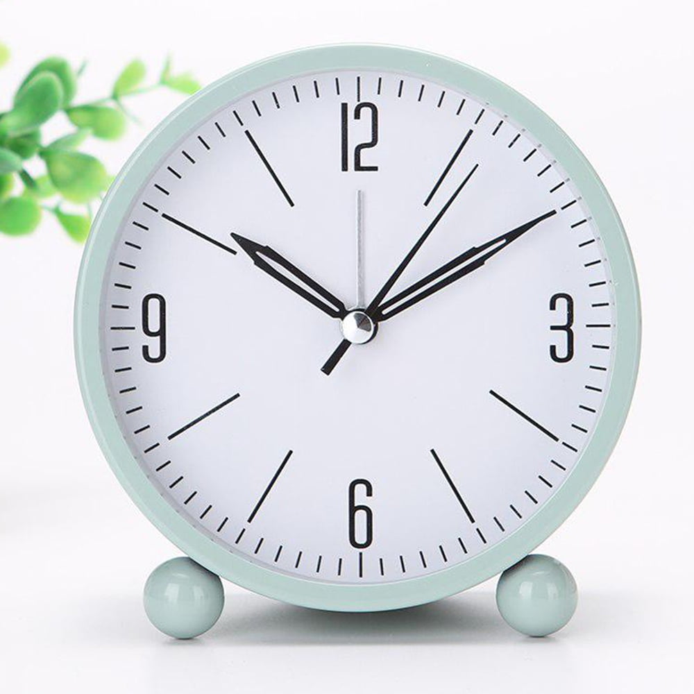 Willstar Modern Silent Sweep Alarm Clocks Bedside Non Ticking Battery