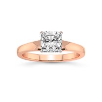2 Carat IGI Certified Cushion Shape Lab Grown Diamond Engagement Ring | 14K Rose Gold | Arielle Solitaire Lab Diamond Ring | FG-VS1-VS2 Quality Friendly Diamonds