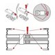 thumbnail image 4 of Pack of 8 Pleated Replacement Parts, Clamping Brackets, Clamping Shoes for Tensioned Pleated Blinds, for Adhesive Backing, 4 of 5