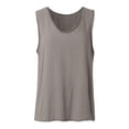 thumbnail image 5 of Womens Sleeveless Ruffled V Neck Tops Summer Linen Tank Tops Solid Color Edge Hem Camisoles 100 Polyester Shirts Women Spandex Tee Women Athletic Shirt Women S Tops Short Sleeve Layering Tee, 5 of 5