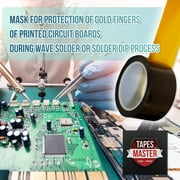Tapes Master 1 Mil 1 1/2 inch x 36 Yds Kapton Tape - Amber Polyimide High Temperature Tape