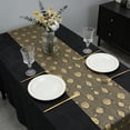 thumbnail image 4 of COM1950s Glitter Gold Table Runner Roll, Mesh Metallic Cut to Fit Decor for Wedding Party Centerpiece, 4 of 6