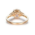 thumbnail image 3 of Cora Jewellery 1.35CT Muse Setting Oval Moissanite Solitaire Engagement Ring For Women, 18K Rose Gold, 3 of 6