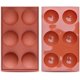 thumbnail image 1 of Molde de silicona semiesfera de 6 cavidades, molde para hornear para hacer chocolate, pastel, gelatina, bandejas de mousse de cúpula, moldes de silicona antiadherentes para fondant para hornear pasteles, chocolate (2 piezas) BANYUO Electrónica, 1 of 6