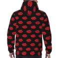 thumbnail image 7 of Daiia Red Beautiful Lips for Men's Fashion Hoodies & Sweatshirts with Kangaroo Pocket Hooded Sweatshirt Breathable & Moisture Wicking-Medium, 7 of 7