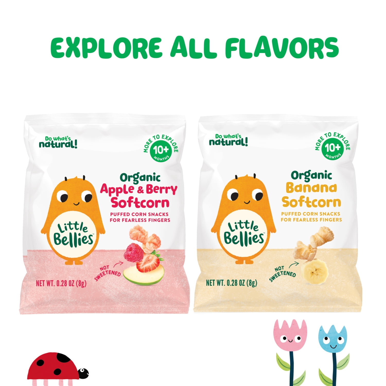 Little Bellies Organic Banana Softcorn Snack, 0.28 oz Bag
