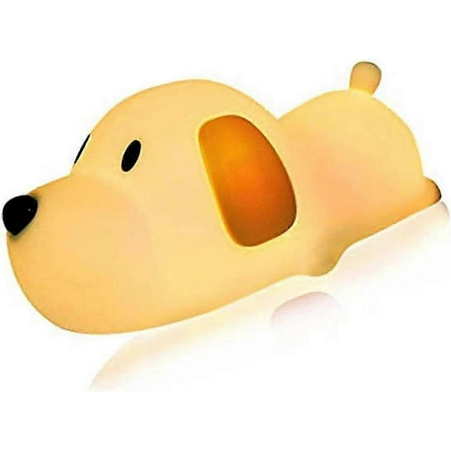 Dog Night Light, Puppy Soft Silicone Baby Nursery Lamp, Sensitive Tap Sleep Moment Control-2025
