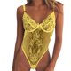 thumbnail image 1 of Gibobby Tangas de mujer sexy para sexo Día de San Valentín Mujeres Sexy Encaje Lencería Ropa interior Ropa de dormir Mono Mono(Amarillo, XXL), 1 of 4