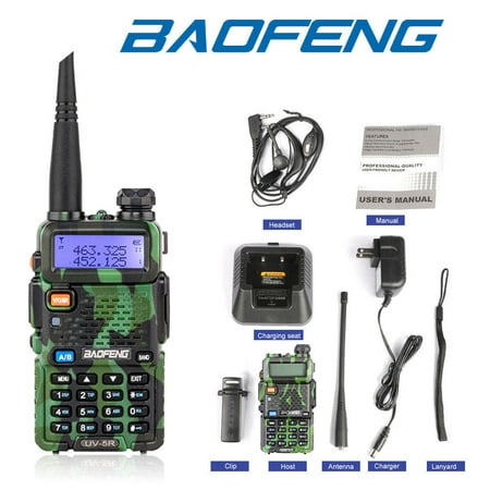 Leadzm Baofeng UV-5R Green UHF VHF Dual Band Two Way Ham Radio Walkie