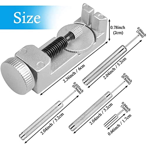 Watch Link Removal Tool Kit,Watch Pin Removal Tool with 12pcs Replacement Pins and 3pcs Pin Punches for Watch Band Remover,Watch Bracelet Sizing,Watch Strap Adjustment and Watch Repair