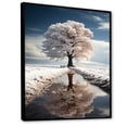 thumbnail image 2 of Designart "Silent Guardians White Tree" Landscape Trees Floater Framed Wall Art Print, 2 of 7