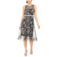 thumbnail image 1 of Calvin Klein Womens Embroidered Midi Dress, Black, 10, 1 of 1