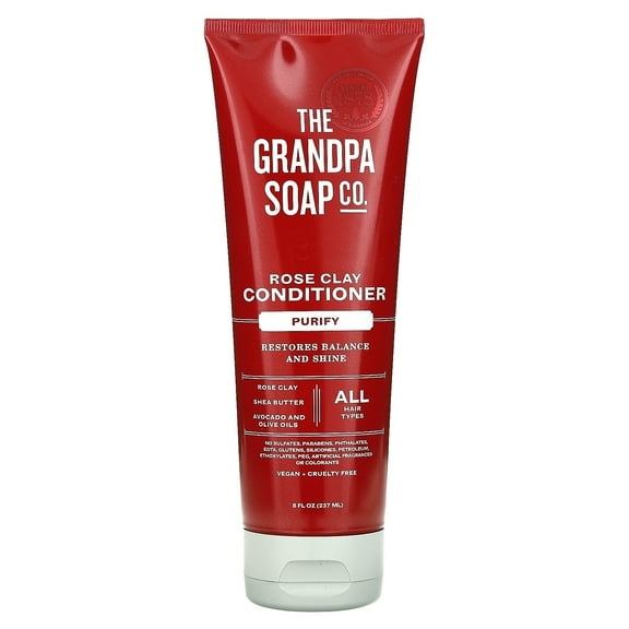 The Grandpa Soap Co. Rose Clay Conditioner, Purify, 8 fl oz (237 ml)