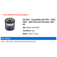 thumbnail image 2 of Oil Filter - Compatible with 2001 - 2003, 2005 - 2006 Chevy Silverado 1500 HD 2002, 2 of 2