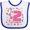 White and Royal, variant on Inktastic I'm Two, Let's Party 2nd Birthday Girls Baby Bib