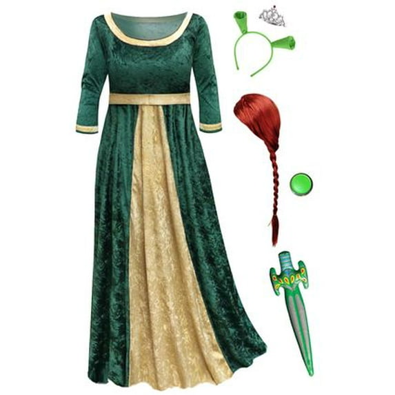 Plus Size Fiona Deluxe Halloween Costume Kit with Wig 3X