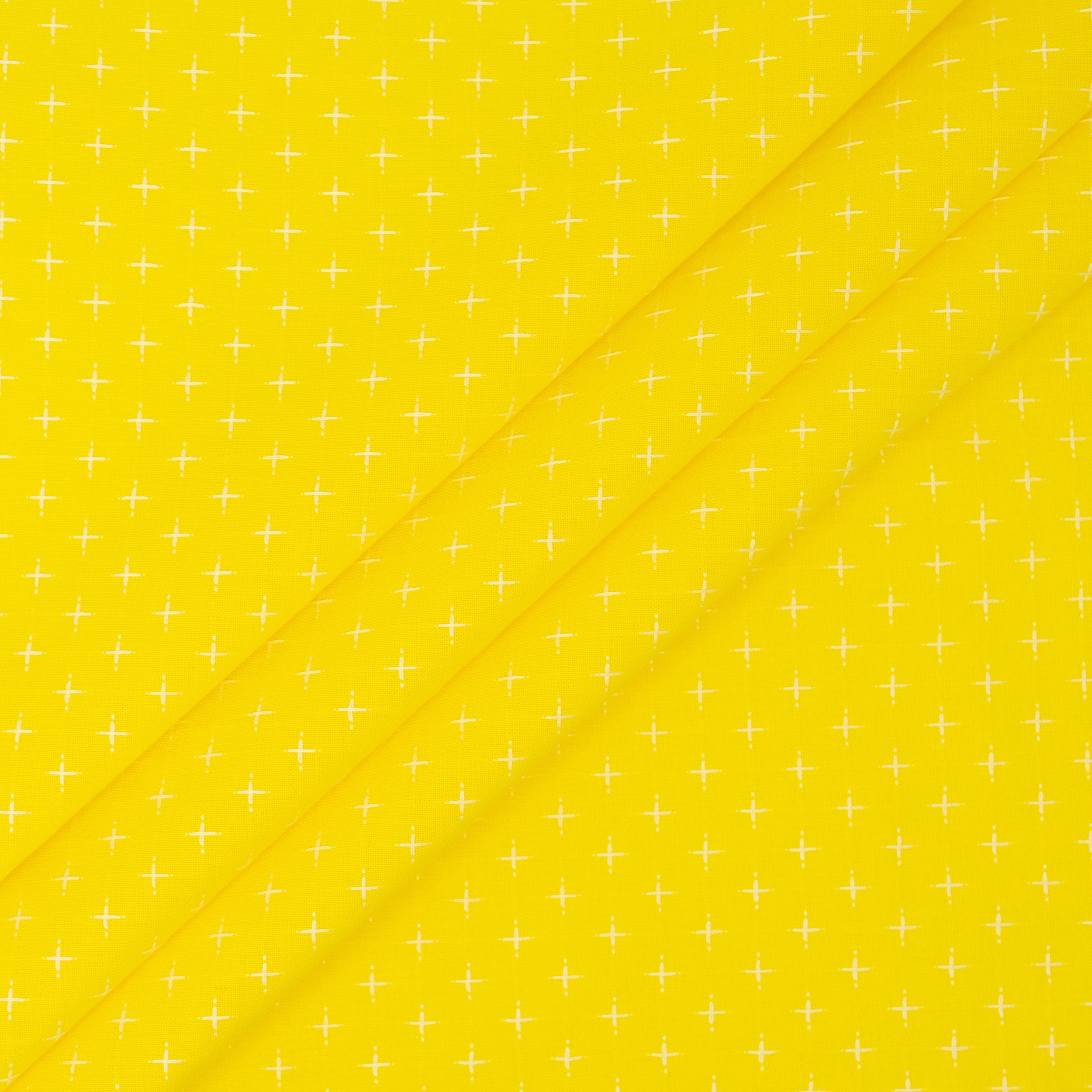 Singer Fabric, 100% Cotton, Sewing & Crafting, 44" Wide, Embroidery Fabric, Yellow, Cut by Yard