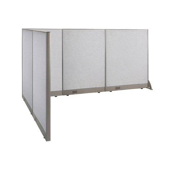 GOF L-shaped Freestanding Office Partition, Room Divider, Privacy Screen, Workstation Cubicle (72”D x 102"W x 48”H)
