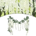 thumbnail image 3 of 2PCS Wisteria Flowers Vine Artificial Wisteria Vines Hanging Flower Silk Decor, 3 of 9