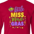 thumbnail image 4 of Inktastic Little Miss Mardi Gras with Crown and Dots Long Sleeve Youth T-Shirt, 4 of 5