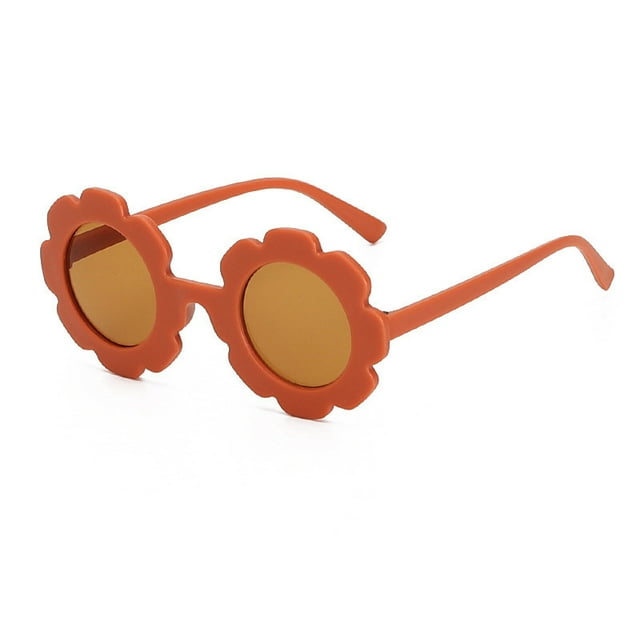 yeacher Stylish Floral Print Round Frame Kids Sunglasses with UV Protection for Boys and Girls - Pastel Macaron Colors, Lightweight & Comfortable Design