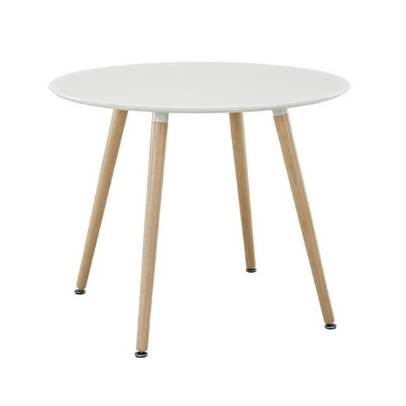 Hawthorne Collection Round Dining Table in White