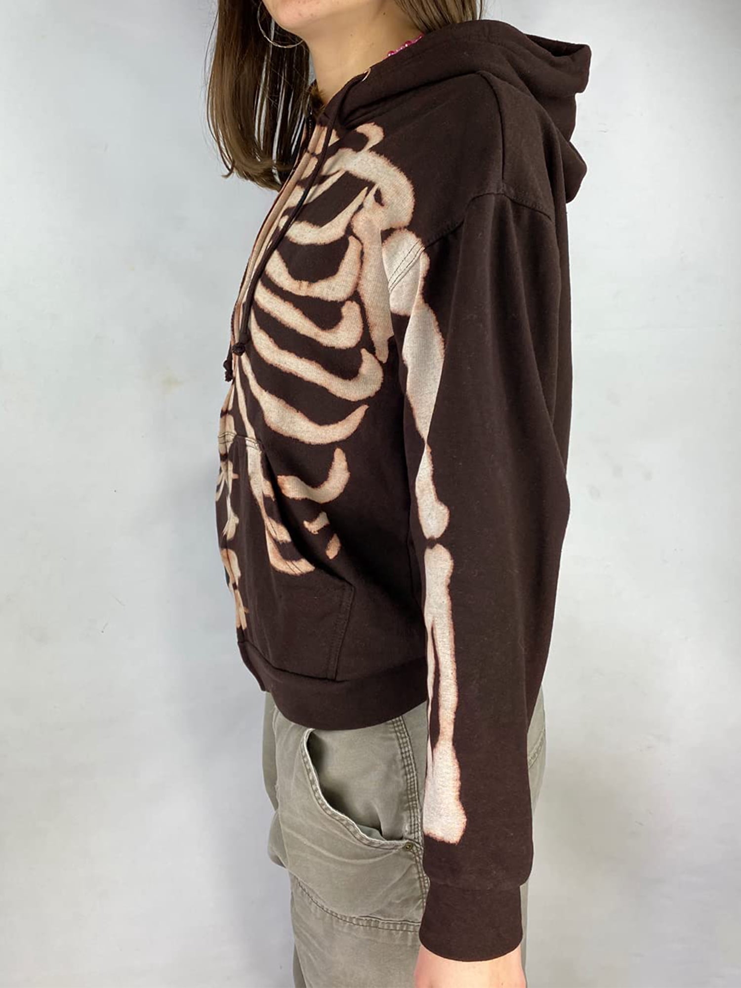 Lazybaby Women Long Sleeve Zip-Up Hoodie Jacket Skeleton Print Sweatshirt  Coat - Walmart.com