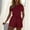 Red, variant on Women Summer Short Jumpsuit Athletic Crewneck Tie Front Romper with Pocket Loose One Piece High Waist Outfits, Red, XL