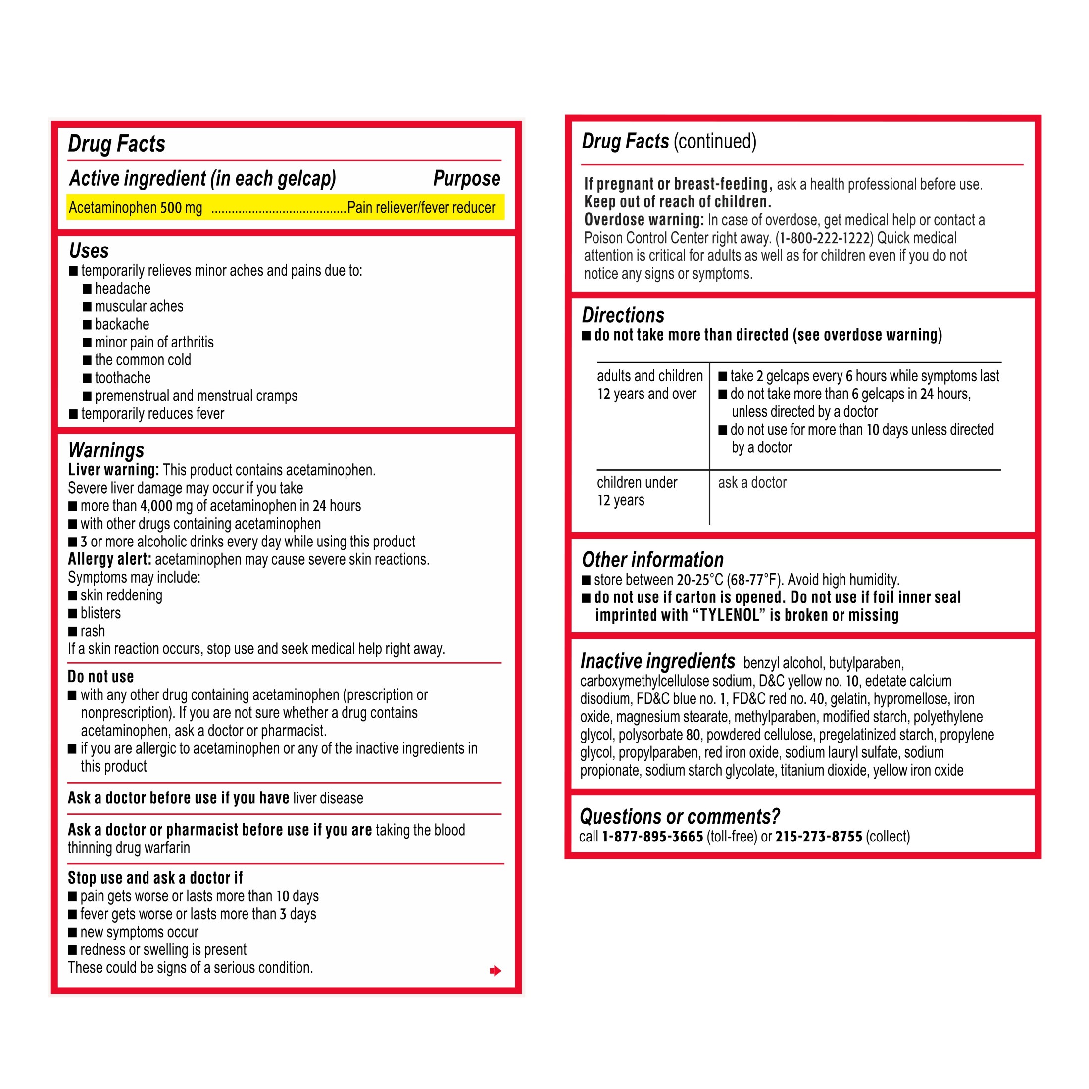 Tylenol Extra Strength Acetaminophen Rapid Release Gels, 225 Ct - image 9 of 13