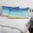 thumbnail image 5 of Summer Coastal Toddler Pillow Covers 16x24 Inch, Turquoise Ombre Beach Ocean Waves Decorative Pillowcase with Zipper, Microfiber Breathable Throw Pillowcases for Sofa Bed Living Room, 5 of 9