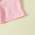 thumbnail image 6 of KPOPLK Toddler Girl Western Summer Outfit Boots Clothes Short Sleeve T Shirt and Shorts Set 2 Piece Cute Clothing(Pink_3,2-3 Years), 6 of 9