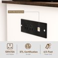 thumbnail image 6 of ChVans Farmhouse Coffee Bar Cabinet with LED Lights, 48" Sideboard Buffet Cabinet with 17 Storage Shelves & Outlets & Charging Port, Kitchen Wine Bar Table for Dining Living Room, 6 of 10