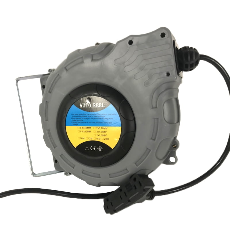 12AWG 40' Portable Electrical Retractable Extension Cord Reel Cable