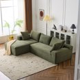 thumbnail image 4 of 4 Corduroy Living Room - 108*68 Inch Extra Large Modular , Minimalist With Deep Seat And Luxury Materials Corduroy, Firm Support Easy Maintenance, 4 of 5