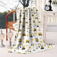thumbnail image 2 of Cartoon Construction Vehicles Stars White Pattern Blanket,Comfortable Soft Flannel Throw Blanket,All Season,Warm Lightweight Blankets for Sofa Bed Couch Living Room Chair,50"x60", 2 of 4